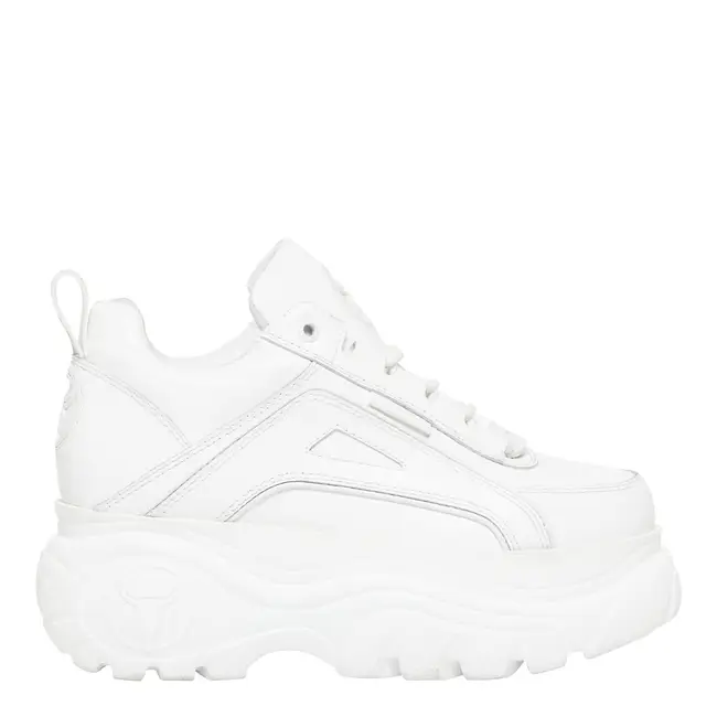 White chunky platform sneakers