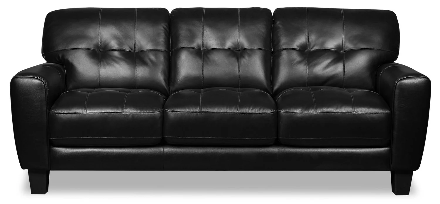 Black Leather Sofa