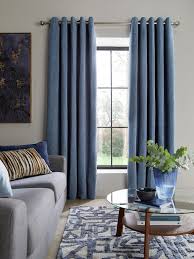 Blue Linen Curtains